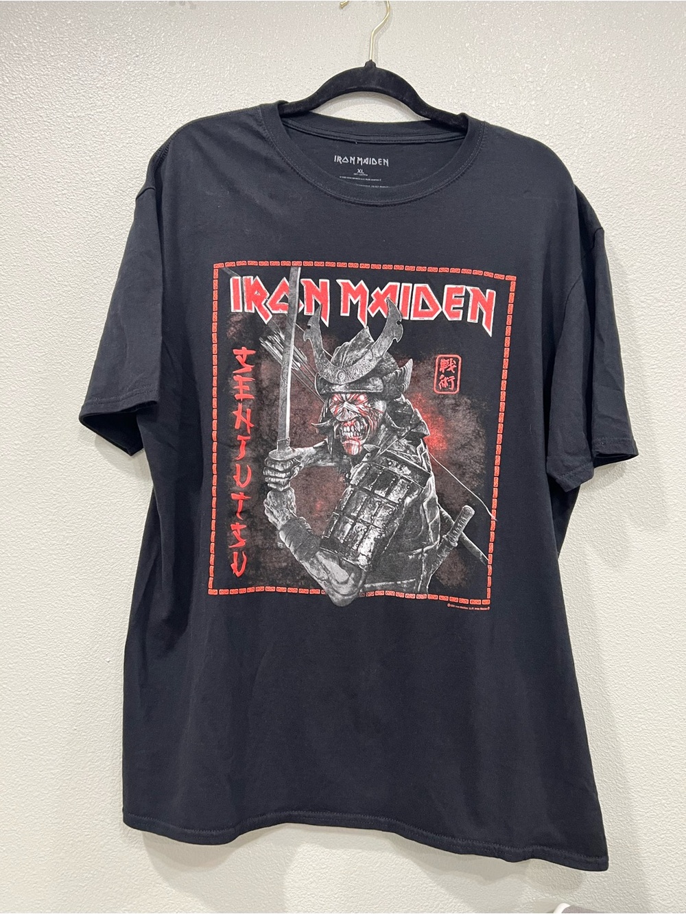 Iron Maiden Samurai Eddie Graphic Band T Shirt Black XL Heavy Metal Rock Tee